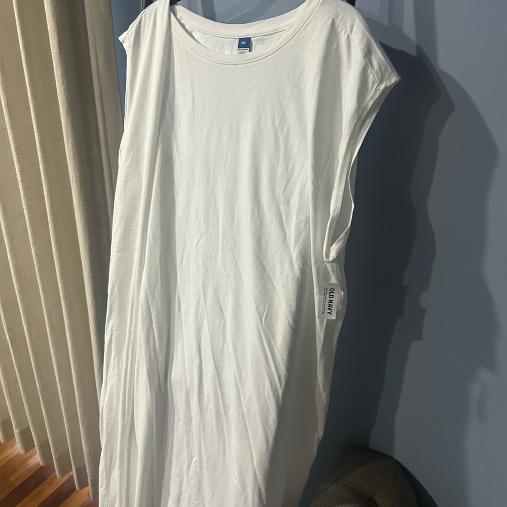 Old Navy Classic White Tee Maxi Dress